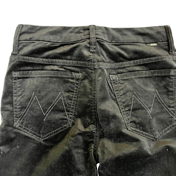 Mother Denim High Waisted Looker Ankle Jeans In Soft Skills 27 Crushed Velvet - Picture 5 of 9